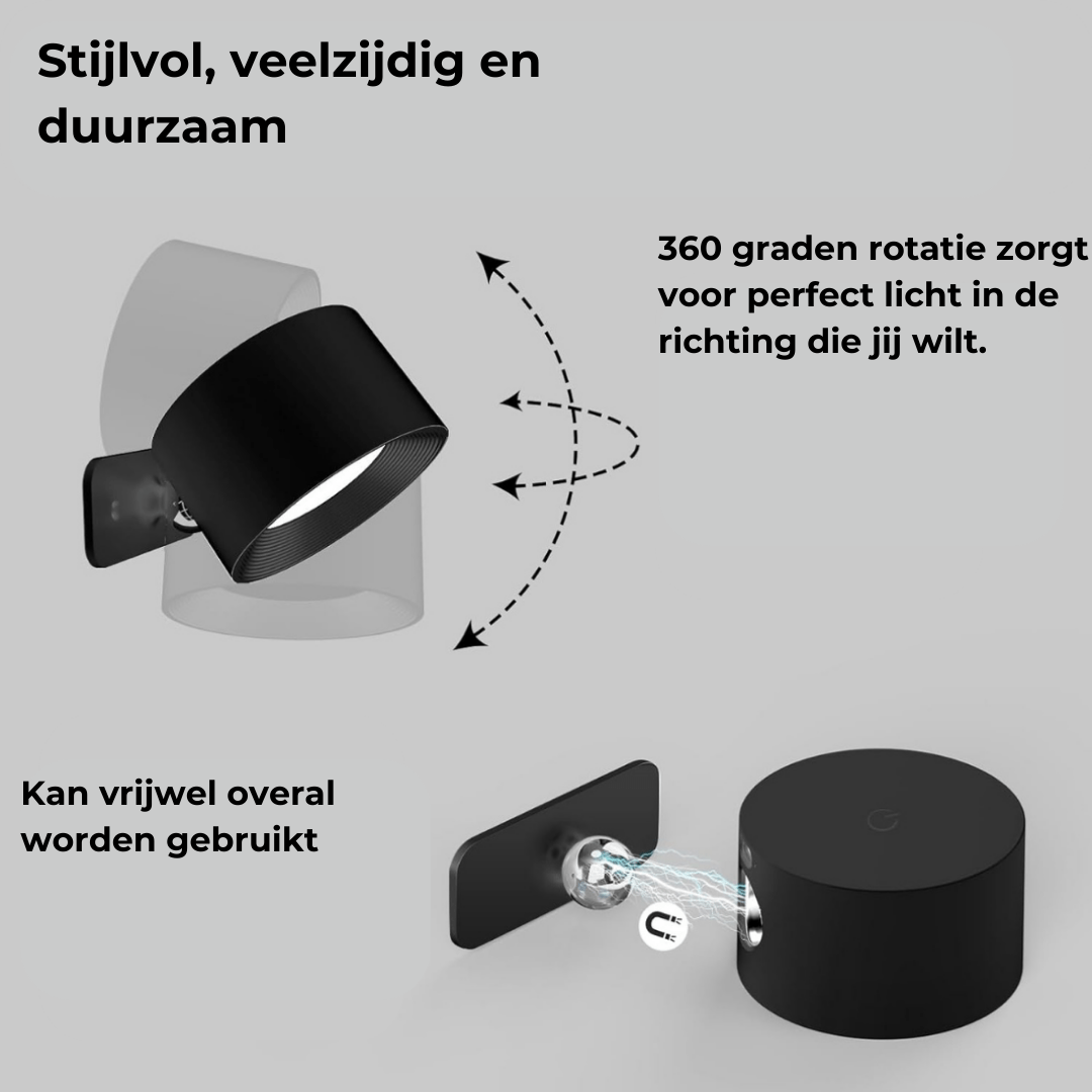 FlexiLamp 360° Wireless Rechargeable Wall Light