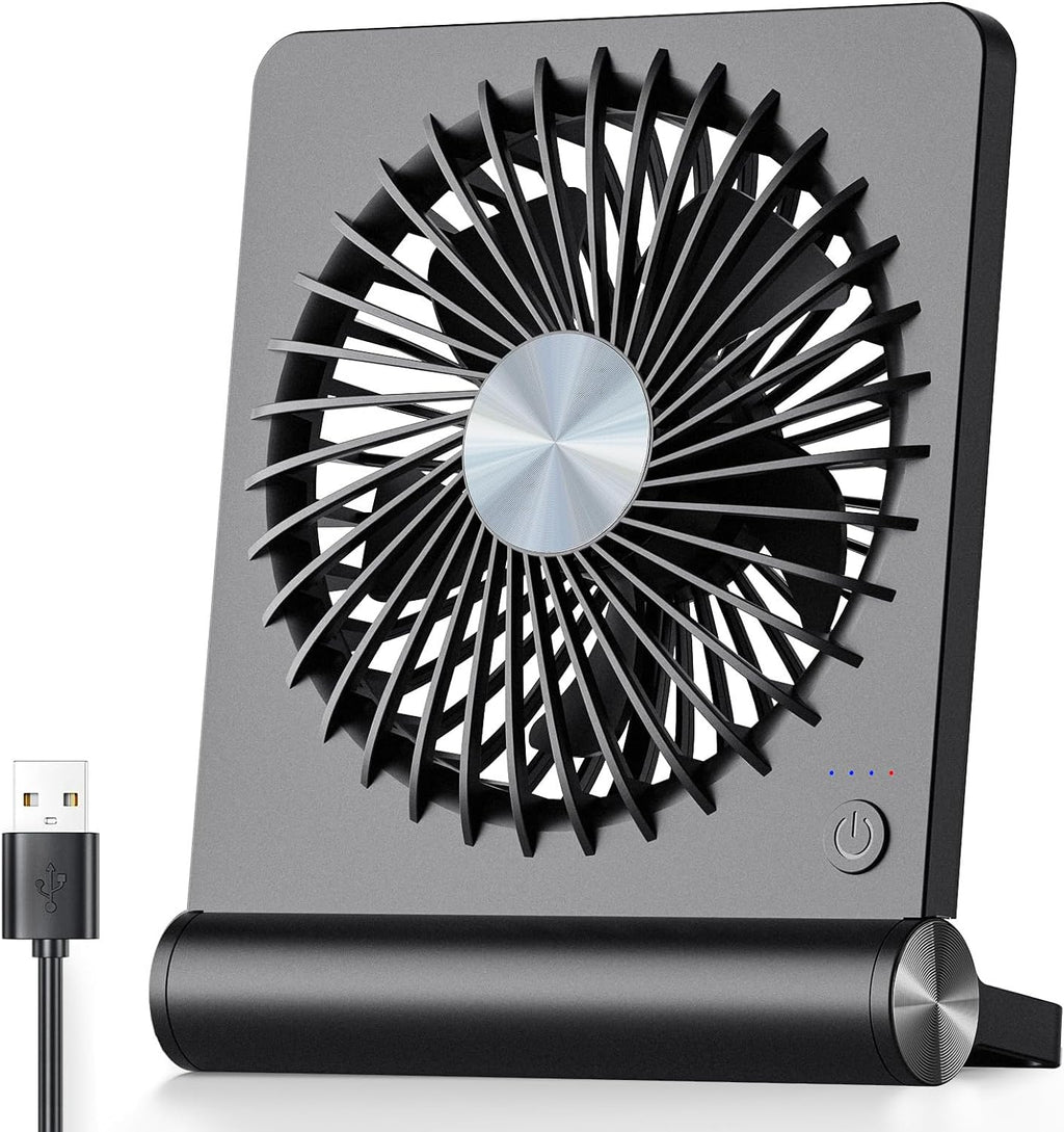 BREEZEQUIET Compact Table Fan — Ultra-Quiet, Powerful Airflow