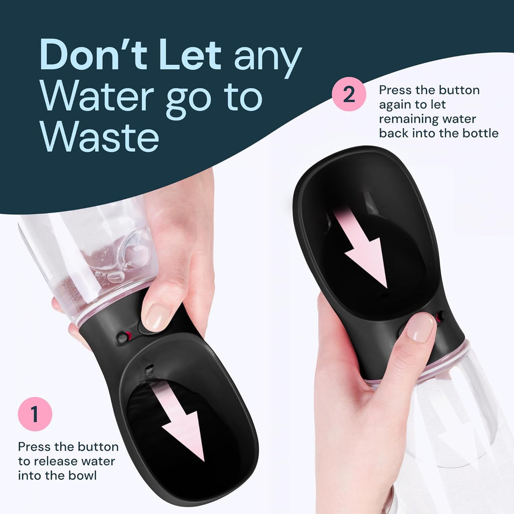 19 oz portable water bottle for dogs | Filindra