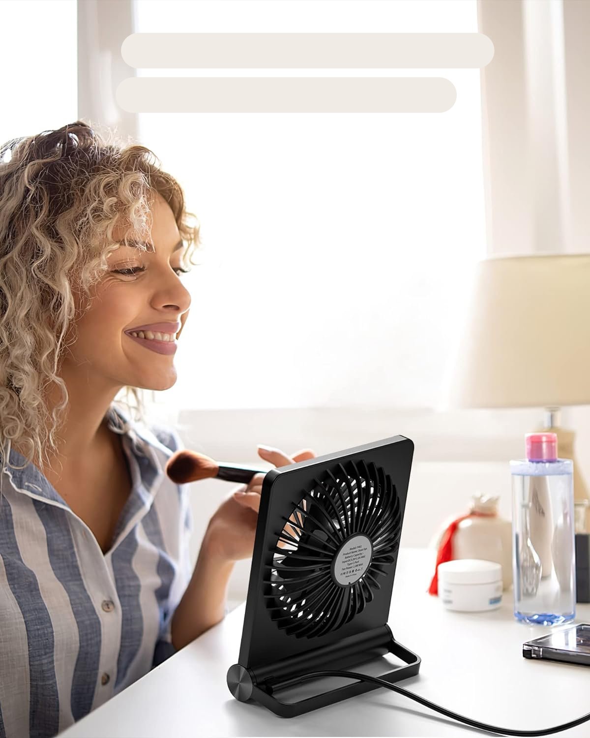 BREEZEQUIET Compact Table Fan — Ultra-Quiet, Powerful Airflow