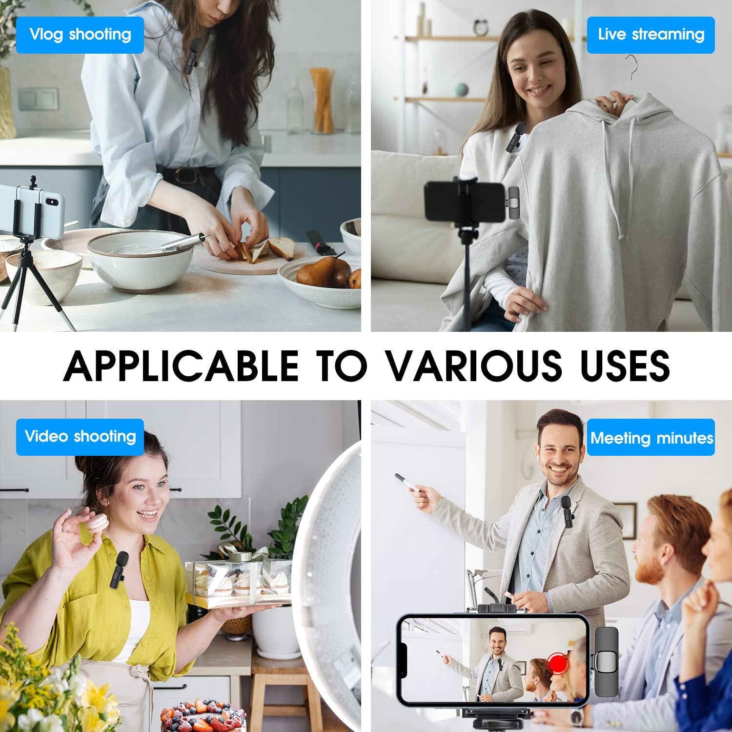 2 Pack Wireless Microphone For Iphone Ipad | Filindra