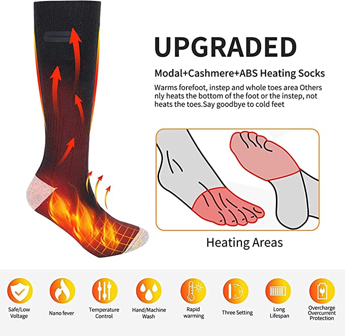 3 Pairs Of Unisex Heated Socks | Filindra