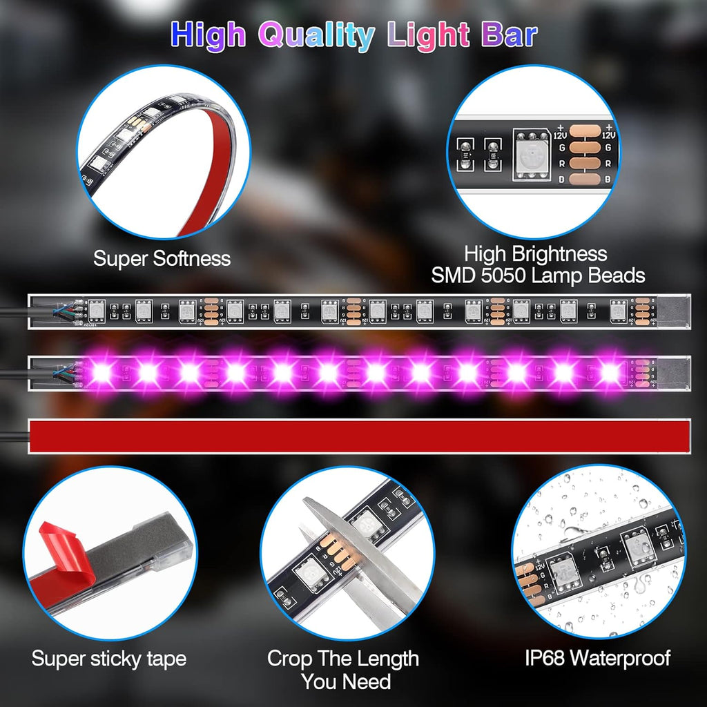 12pcs Motorcycle Led Light Kit With Brake Light Turn Signal | Filindra