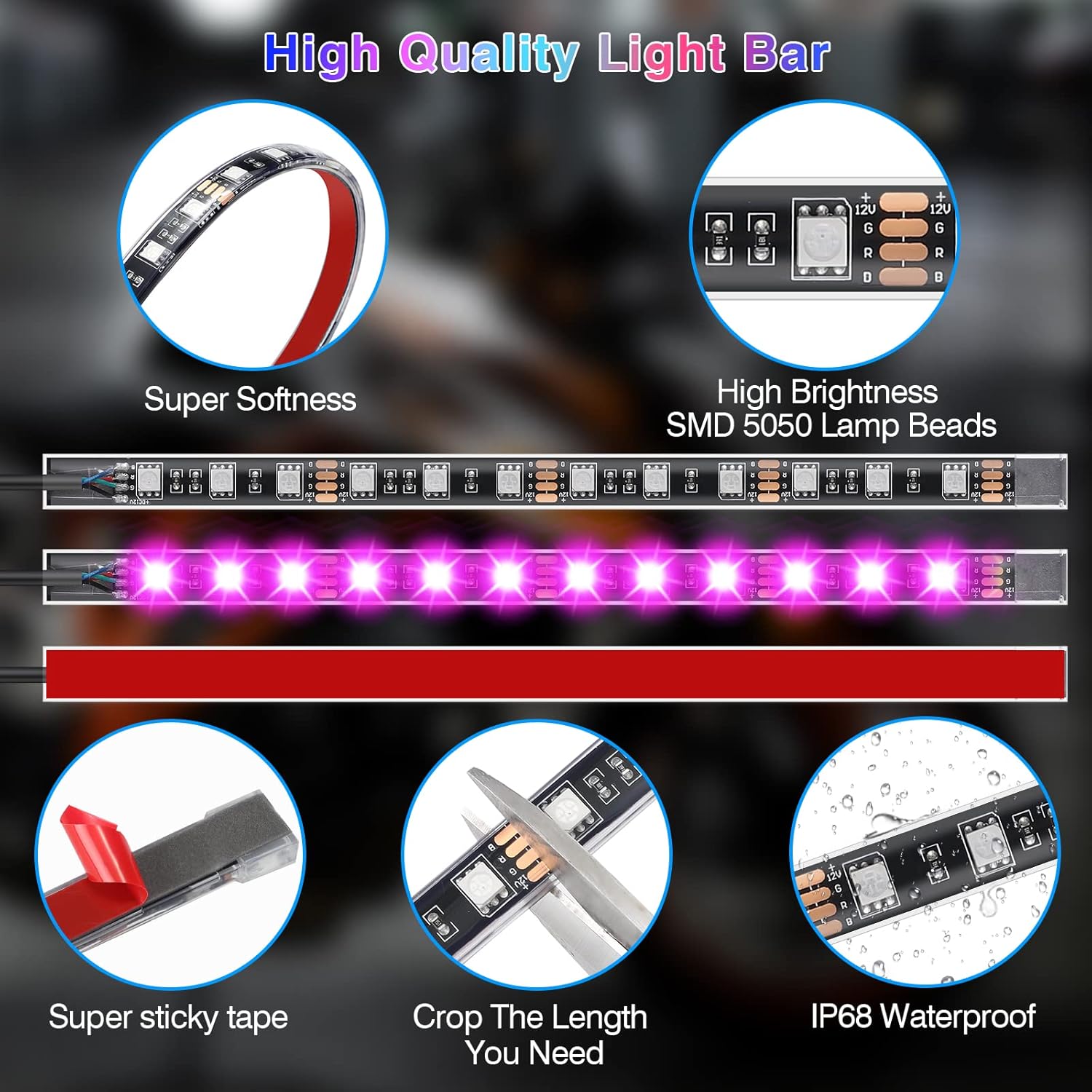 12pcs Motorcycle Led Light Kit With Brake Light Turn Signal | Filindra