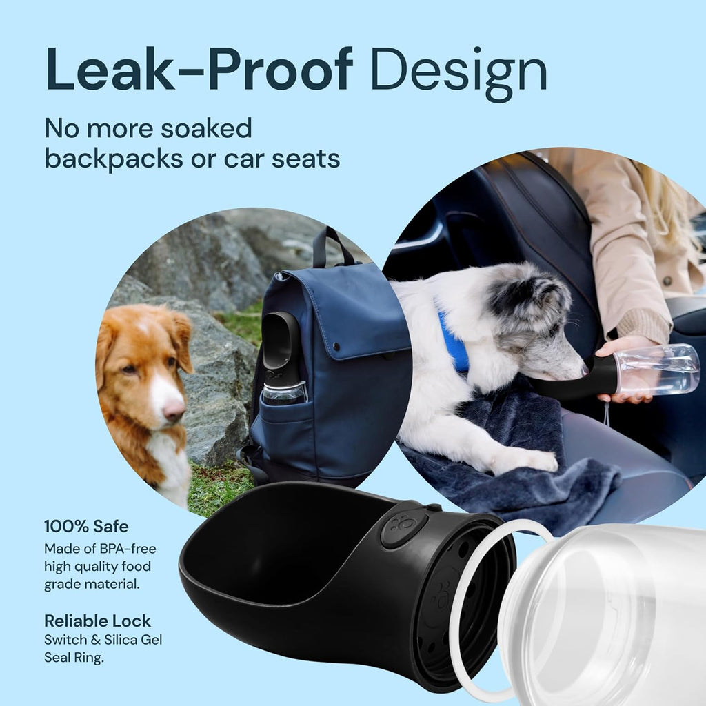 19 oz portable water bottle for dogs | Filindra