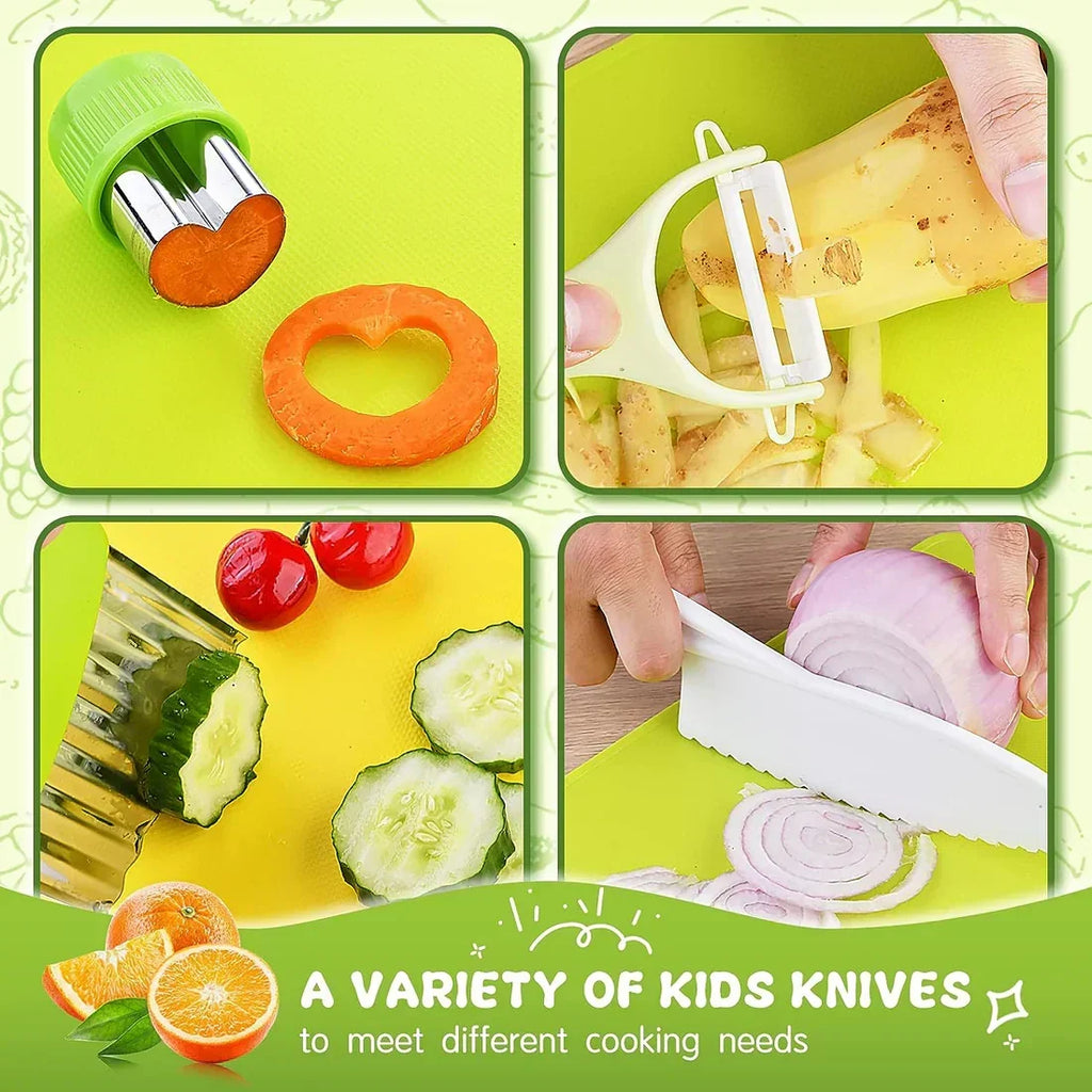 Mini Chef 12-Piece Educational Kids' Kitchen Tool Set