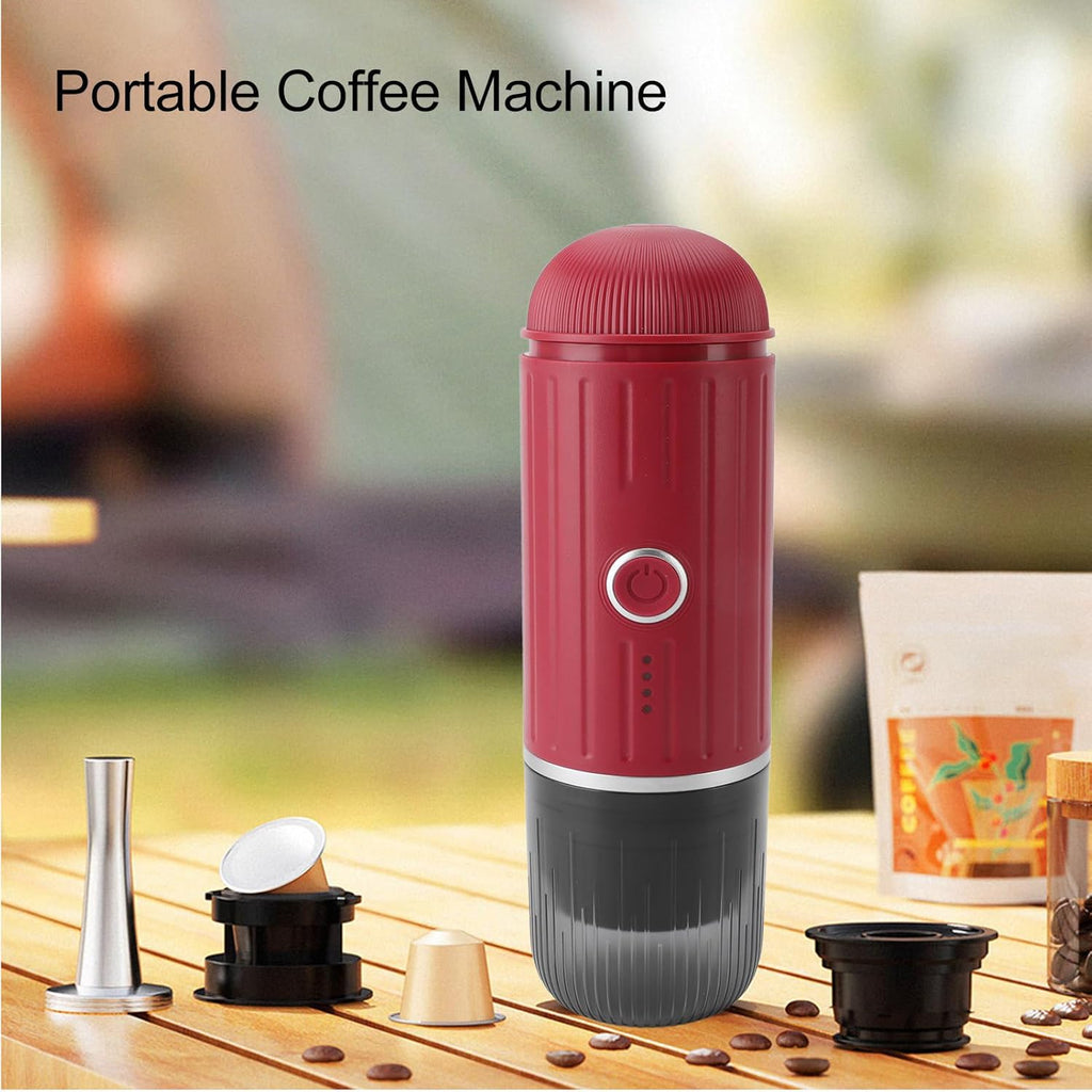Portable Self-Heating Espresso Maker — USB-C, Ground Coffee/Nespresso
