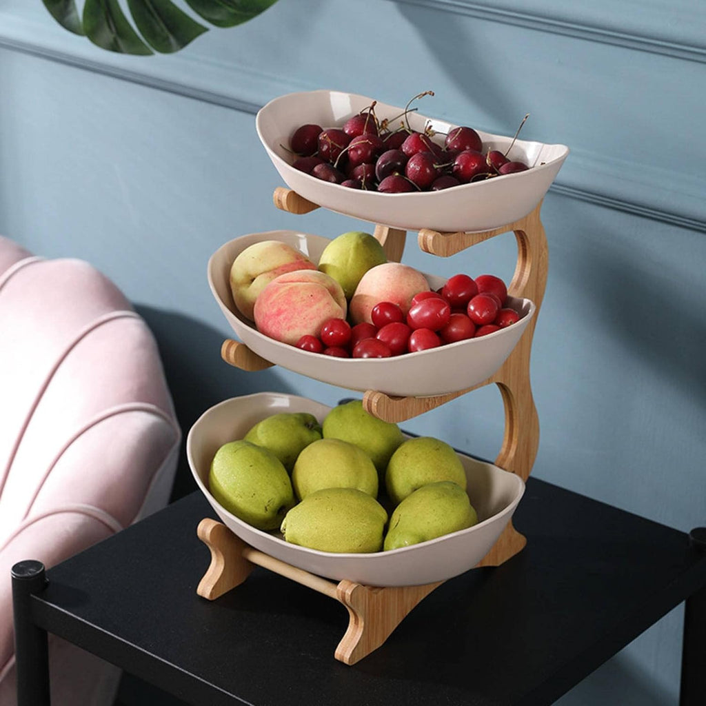 Présentoir à fruits métallique à étages FruitTower — Design peu encombrant