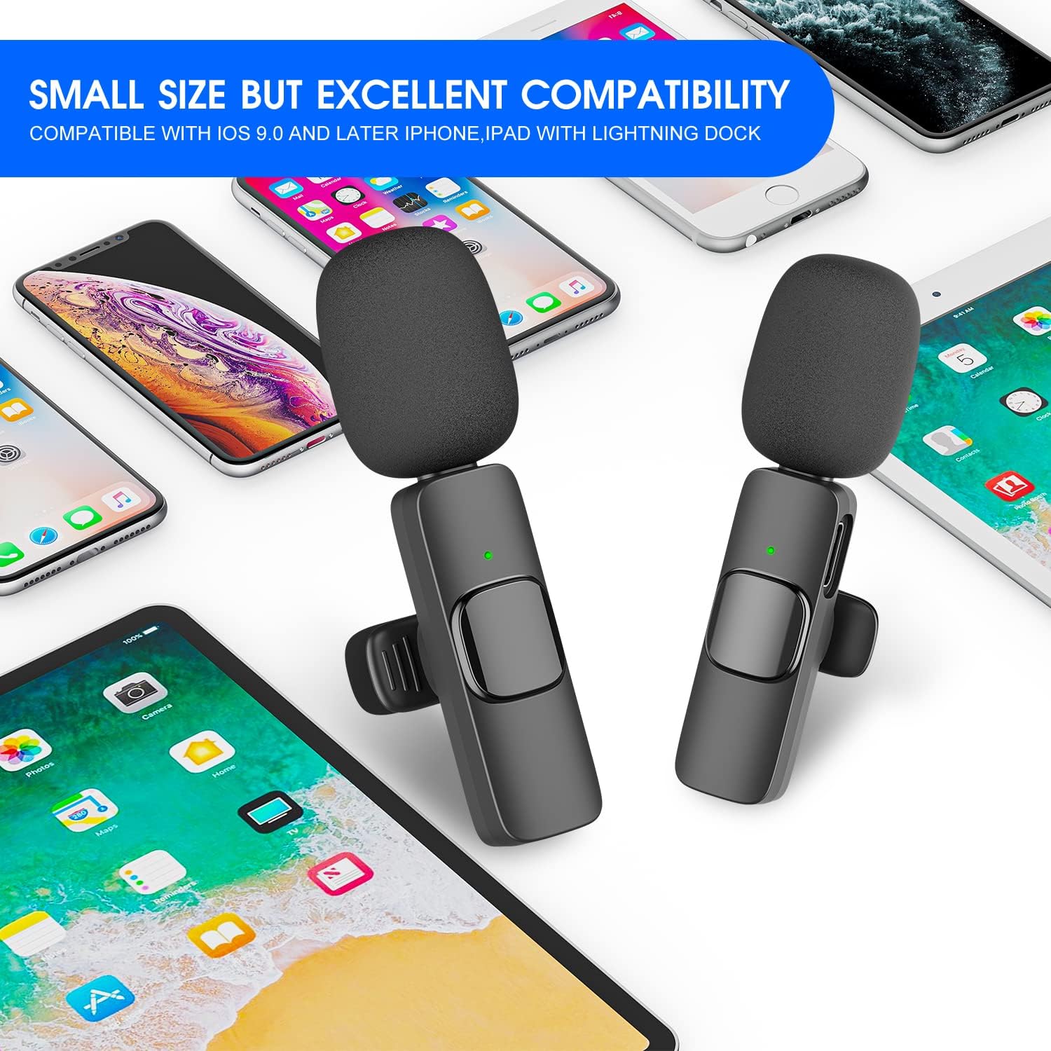 2 Pack Wireless Microphone For Iphone Ipad | Filindra