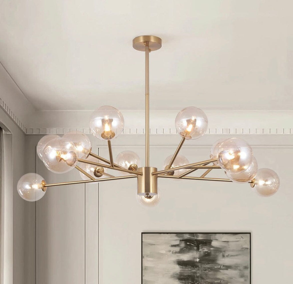 Lustre Sputnik Flint — suspension linéaire à 15 lumières, à intensité variable
