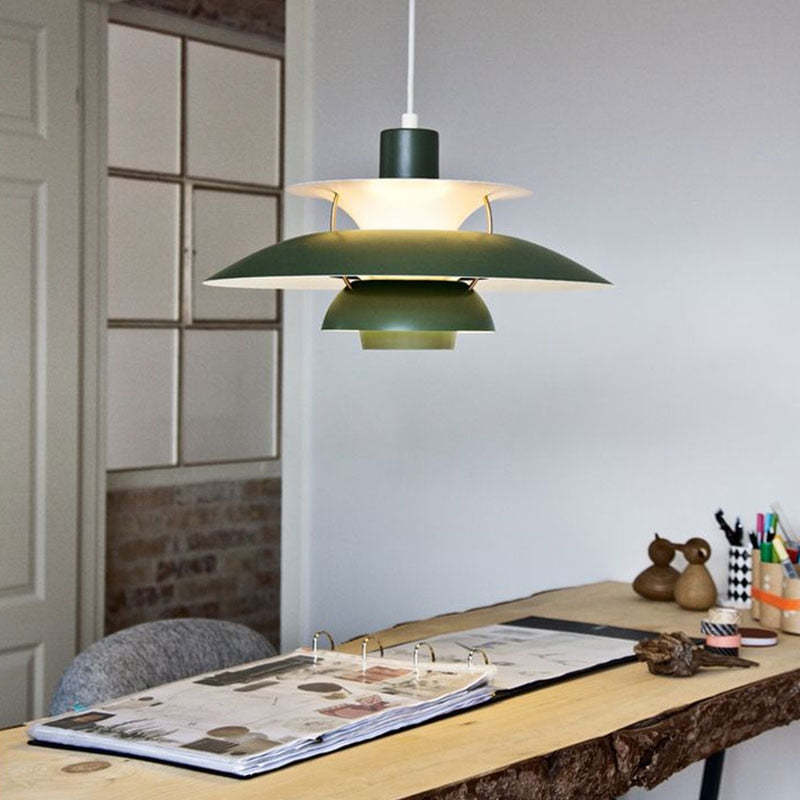 Morandi modern LED-hänglampa — färgglad skärm