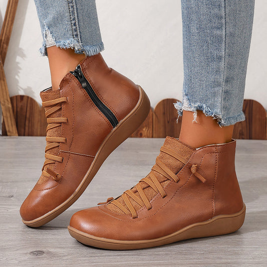 Bottines Montantes Courtes – Style Casual