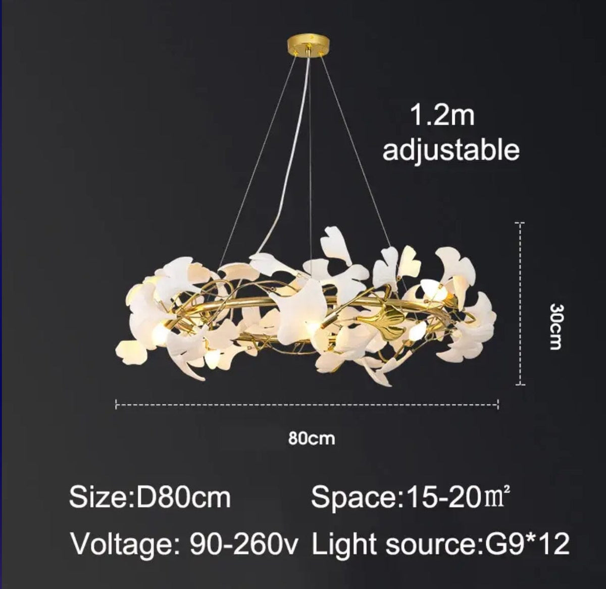 Keramický lustr Petal — stmívatelné LED svítidlo