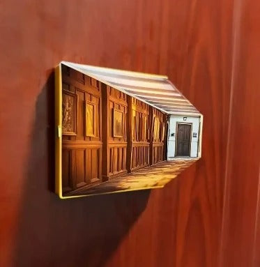 3D-Kunst-Nachtlicht mit bloßem Auge sichtbar — kreative hölzerne Wandleuchte
