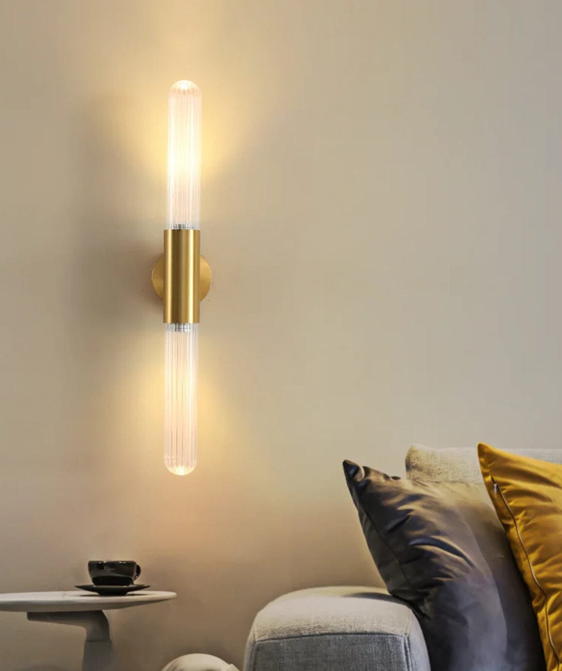 Norell Glass Pole Lamp With Nordic Design For Living Rooms