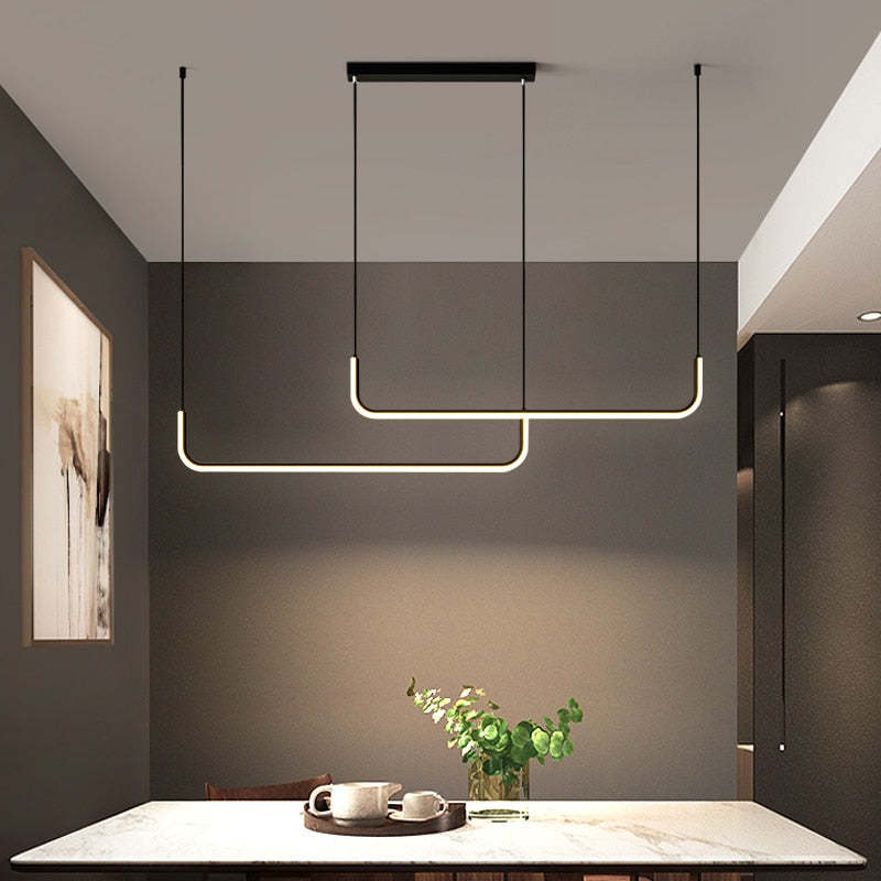 EdgeGlow LED-pendellampa — metallram, silikonbelagd yta