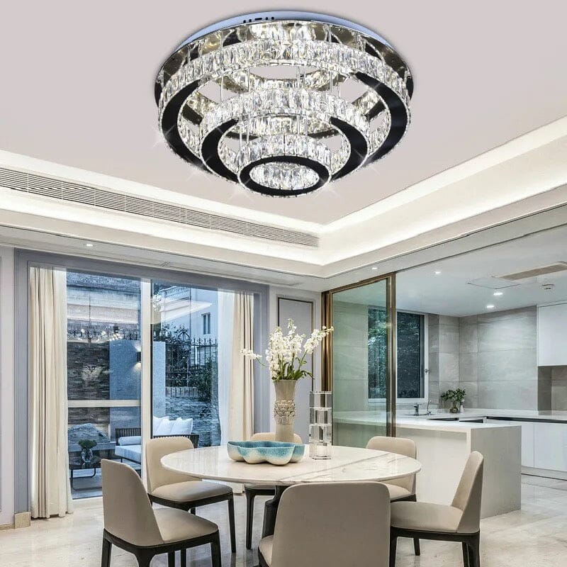 Lyra Crystal Chandelier With K9 Crystals In Round Silhouette For Modern Spaces