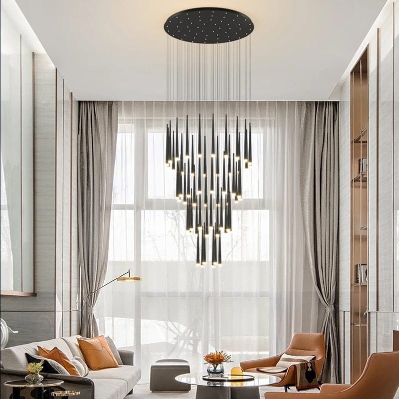 Lustră suspendată modernă Jules — elegantă, cu cristale în formă de lumânări