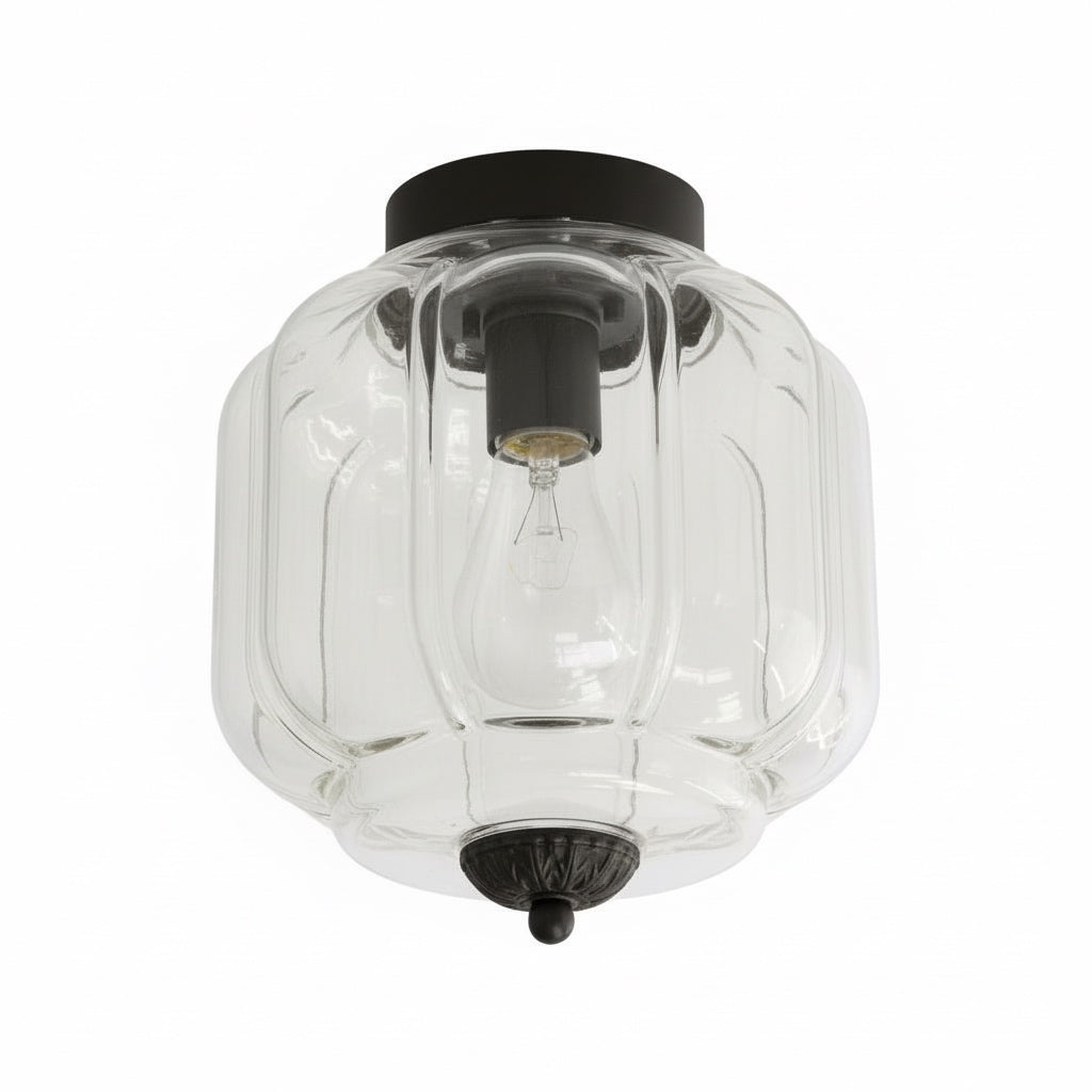 Luz de teto moderna de montagem embutida — abajur escandinavo em vidro leitoso, iluminação suave