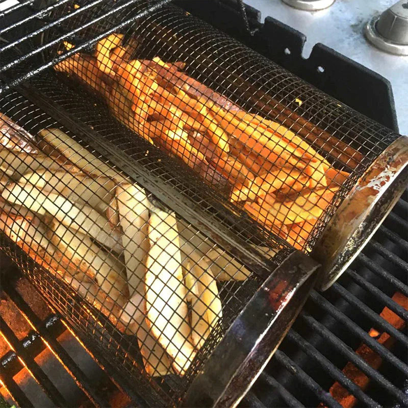 Sizzlecraft prémium BBQ-grillkosár zöldségekhez, halhoz és húshoz