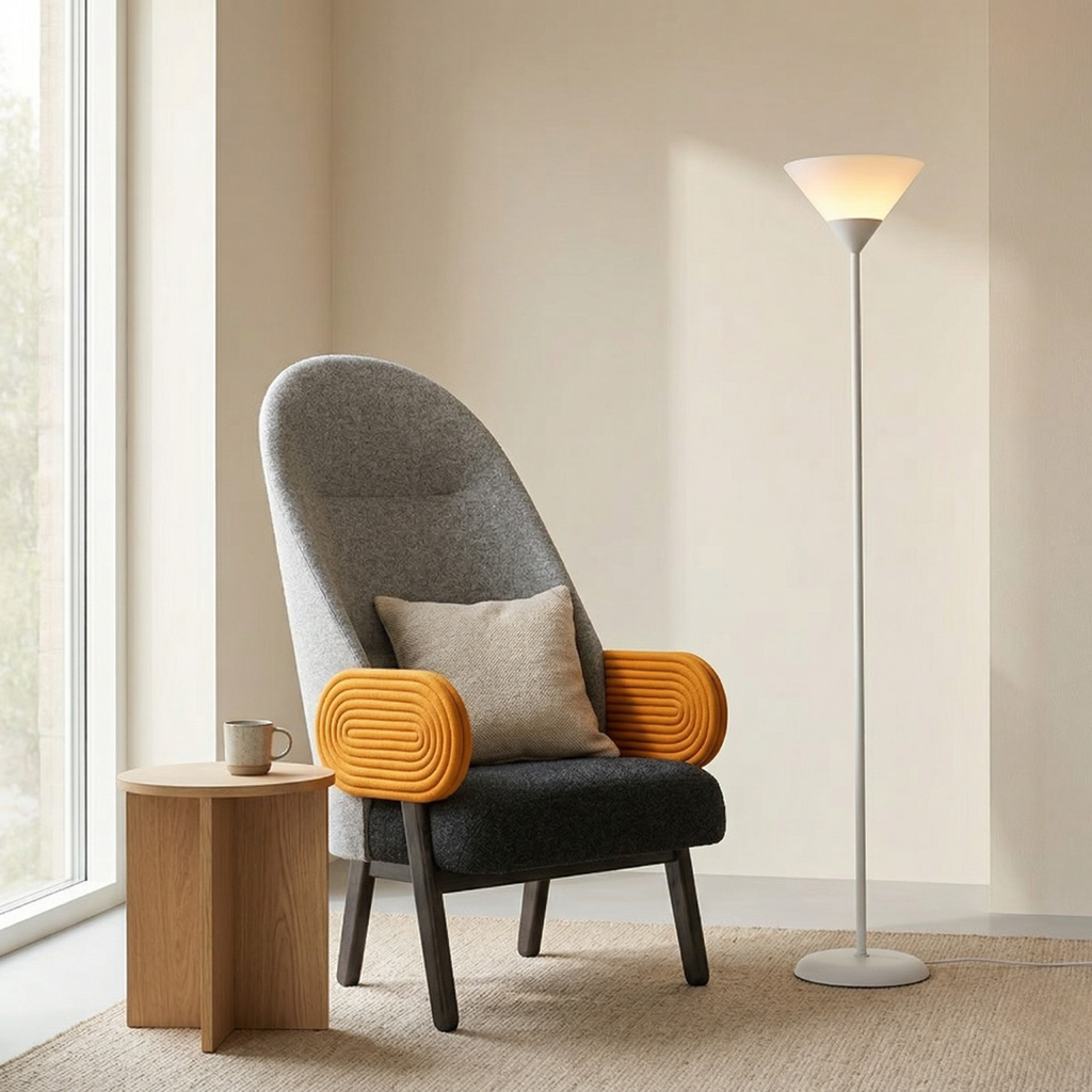 Moderní 60palcová stojací LED lampa, nastavitelný jas, štíhlý profil