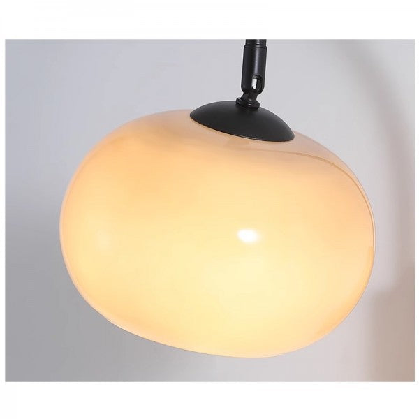 Bauhaus drehbare Wandlampe aus Persimmon-Glas - Schwenkbarer Schirm