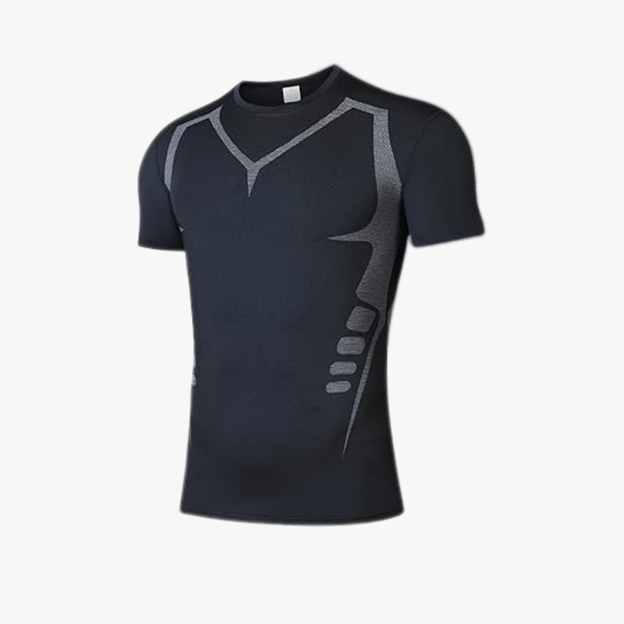 Men's Short-Sleeve Ionic Compression T-Shirt — Engineered Contour Fit