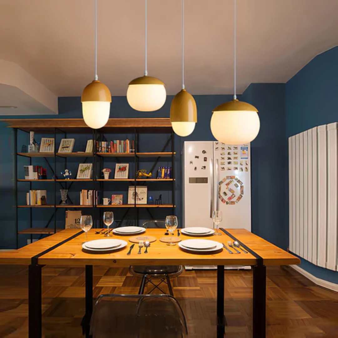 Ardena Handcrafted Walnut Pendant Light For Dining Table