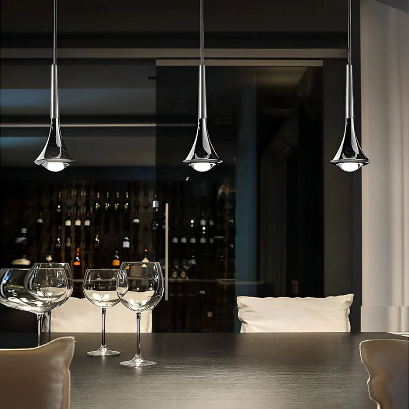 Lunora Teardrop Pendant Light With Matte Aluminum Finish Nordic Style