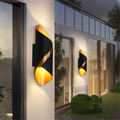 NexaLume Exterior Wall Light With Wave Pattern For Outdoor Spaces