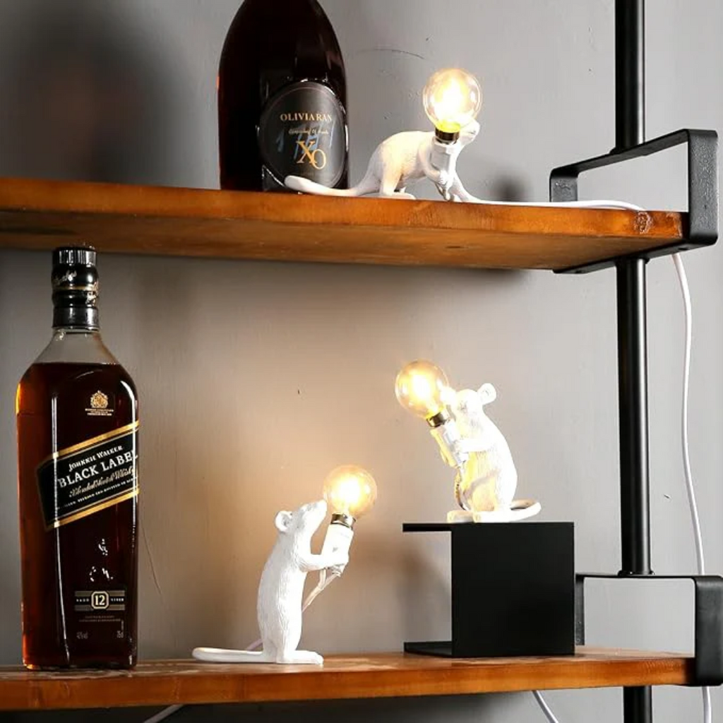 MiraMouse Nachtlicht Schreibtischlampe mit Harz-LED-Akzent für Schreibtische
