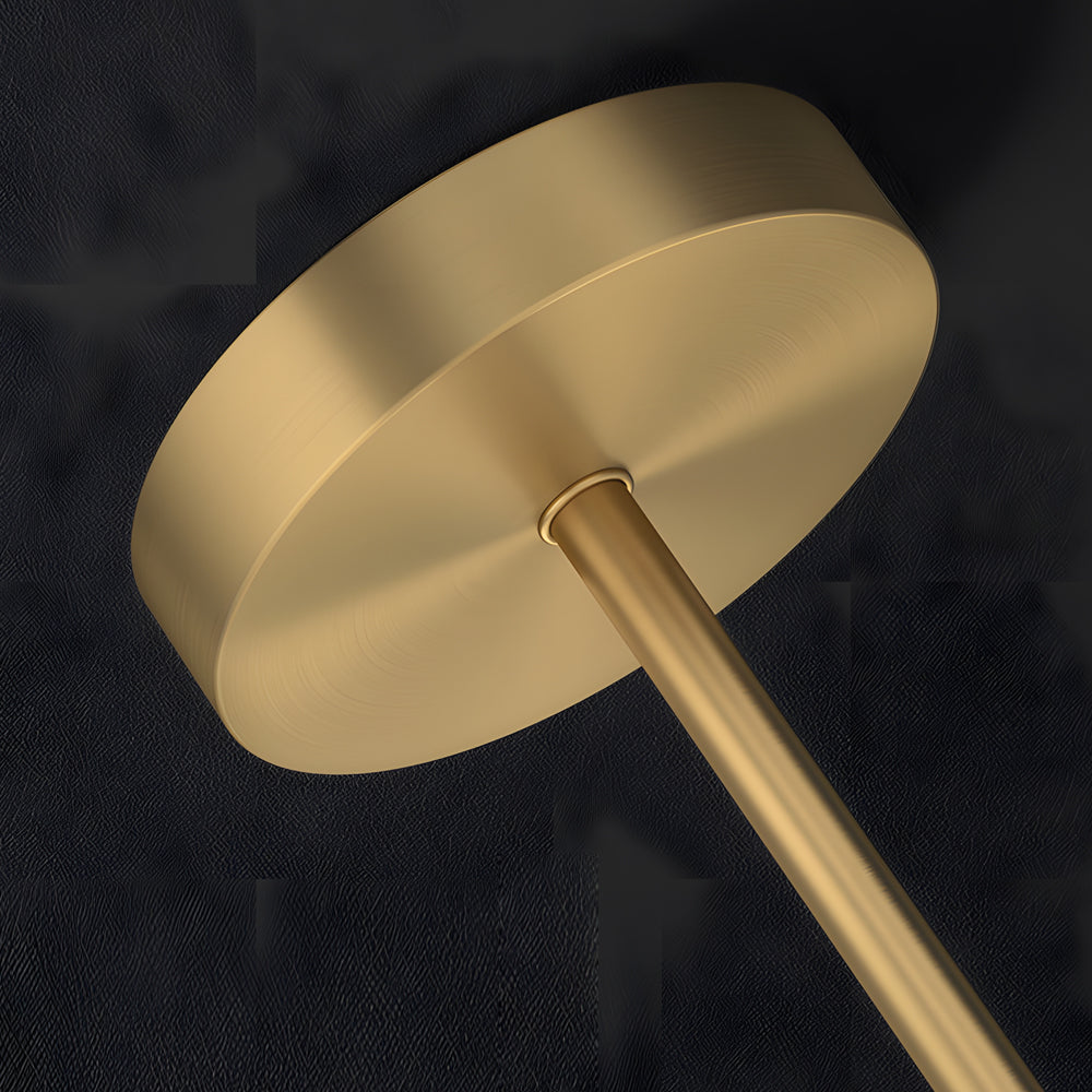 Lampada da scrivania lineare in ottone e rame con LED - Direzione della luce regolabile