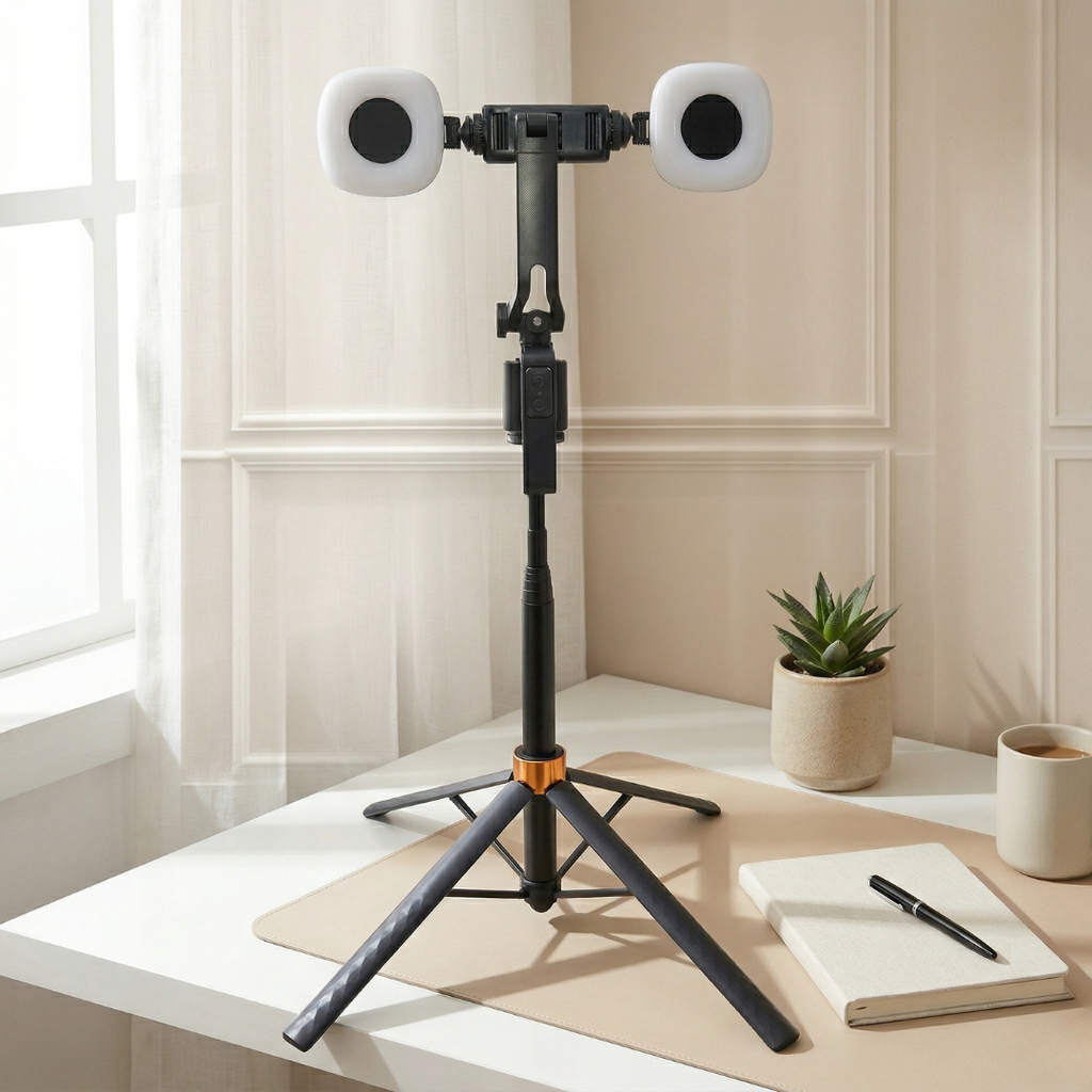 Smart Tracking Tripod — Hybrid Selfie Stick with Automatic 360° Rotation