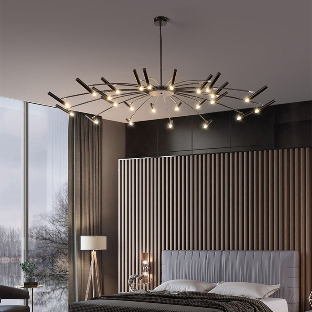 EvetteLuxe modern LED-taklampa — finish i guld och svart