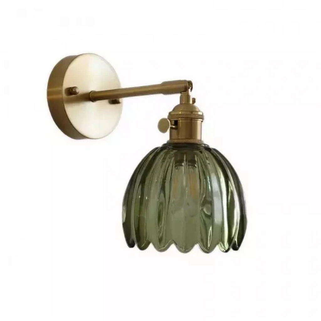 Lumira Glass Tulip Wall Light For Bedroom Ambience Soft Glow
