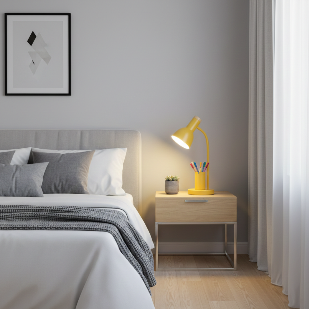 Compact 5W LED Table Lamp Built-In Pen Holder