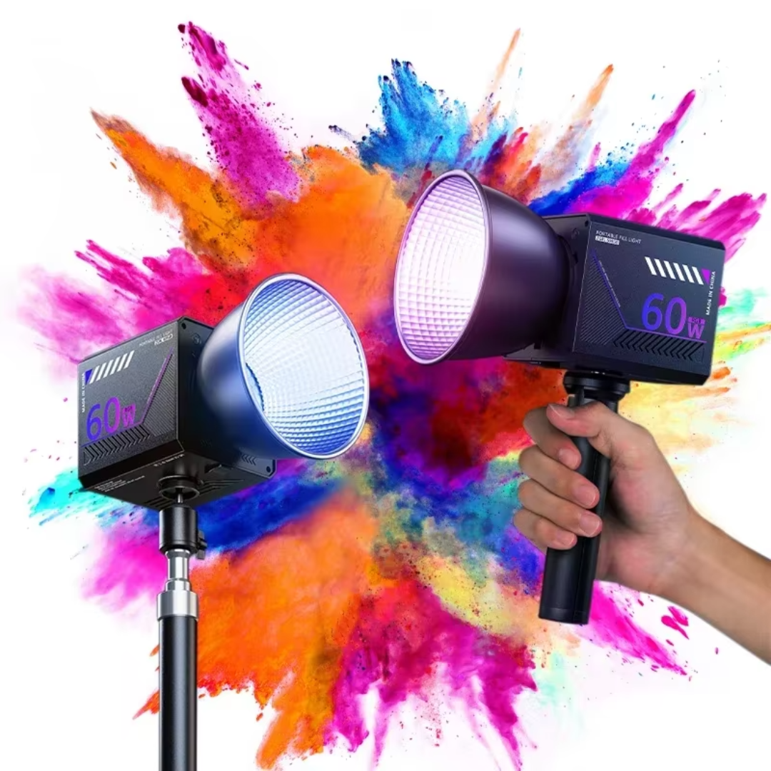 Συμπαγές φωτιστικό βίντεο RGB — ενσωματωμένη επαναφορτιζόμενη μπαταρία 10000mAh