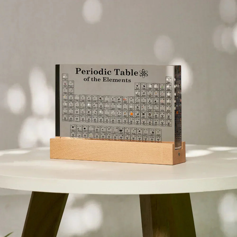 Elementa Lux Backlit Periodic Table Display With Real Samples