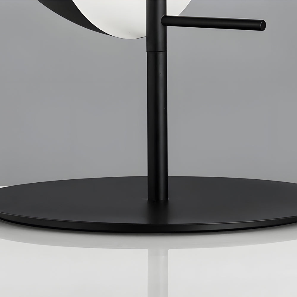 Theia Table Lamp — Vertical Half-Sphere, Horizontal Smoked Screen