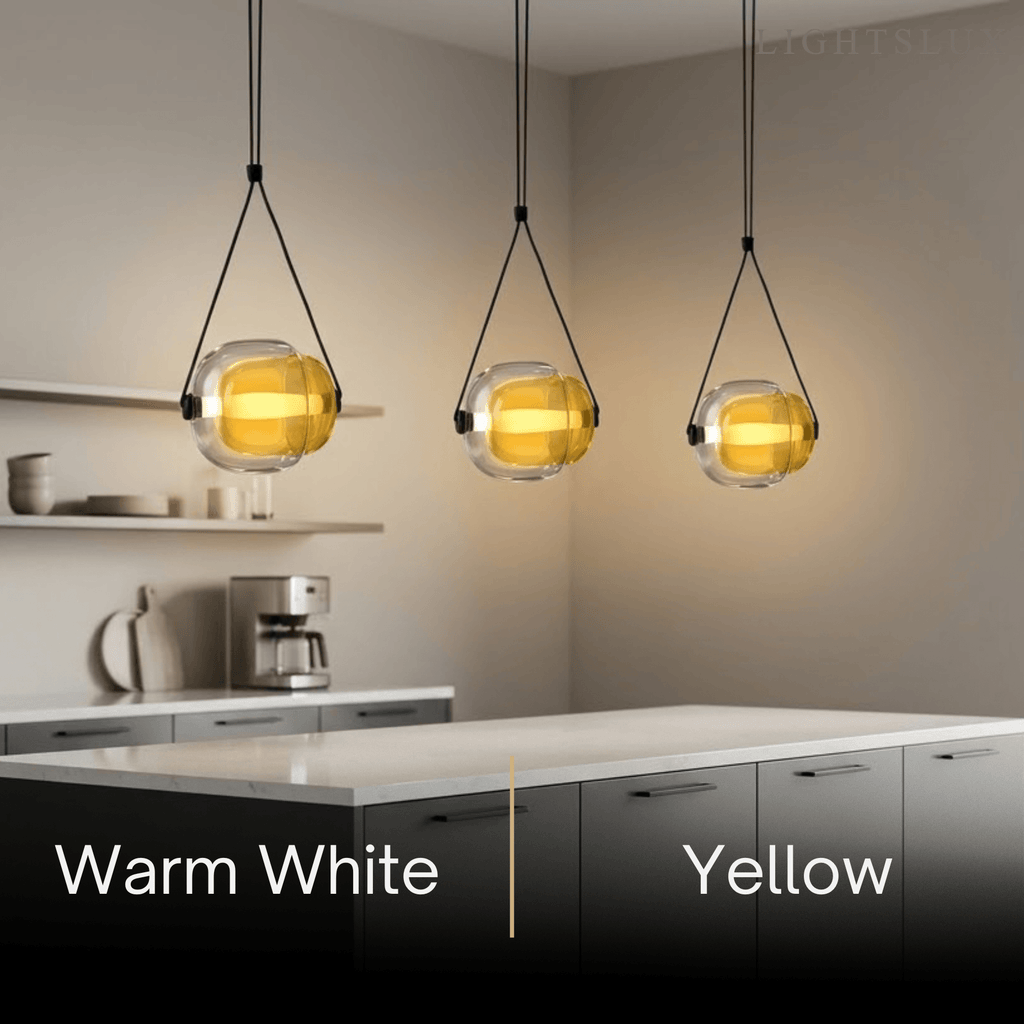 Modern Minimalist Glass Pendant Light – 6 Colors for Dining Room - Flindria