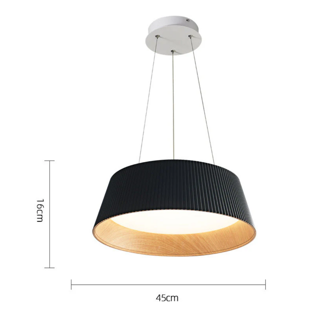 Aurela Moderne LED Pendellampe mit geriffeltem Finish für den Esstisch
