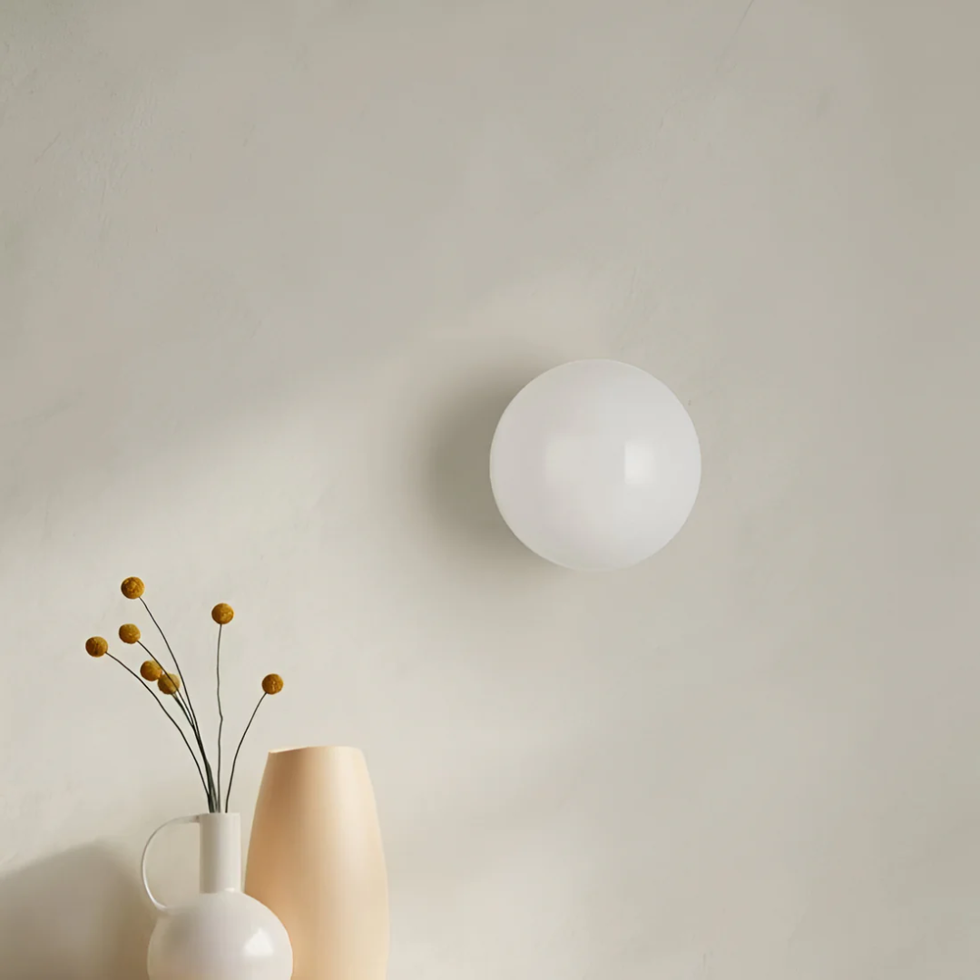 Aurelia Wall Sconce With Glass And Diffused Warm LED Light
