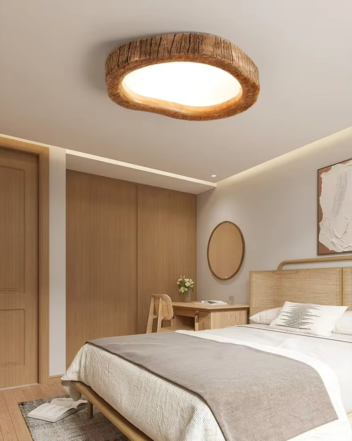 NovaOak Ceiling Light With Subtle Warm Glow For Modern Homes