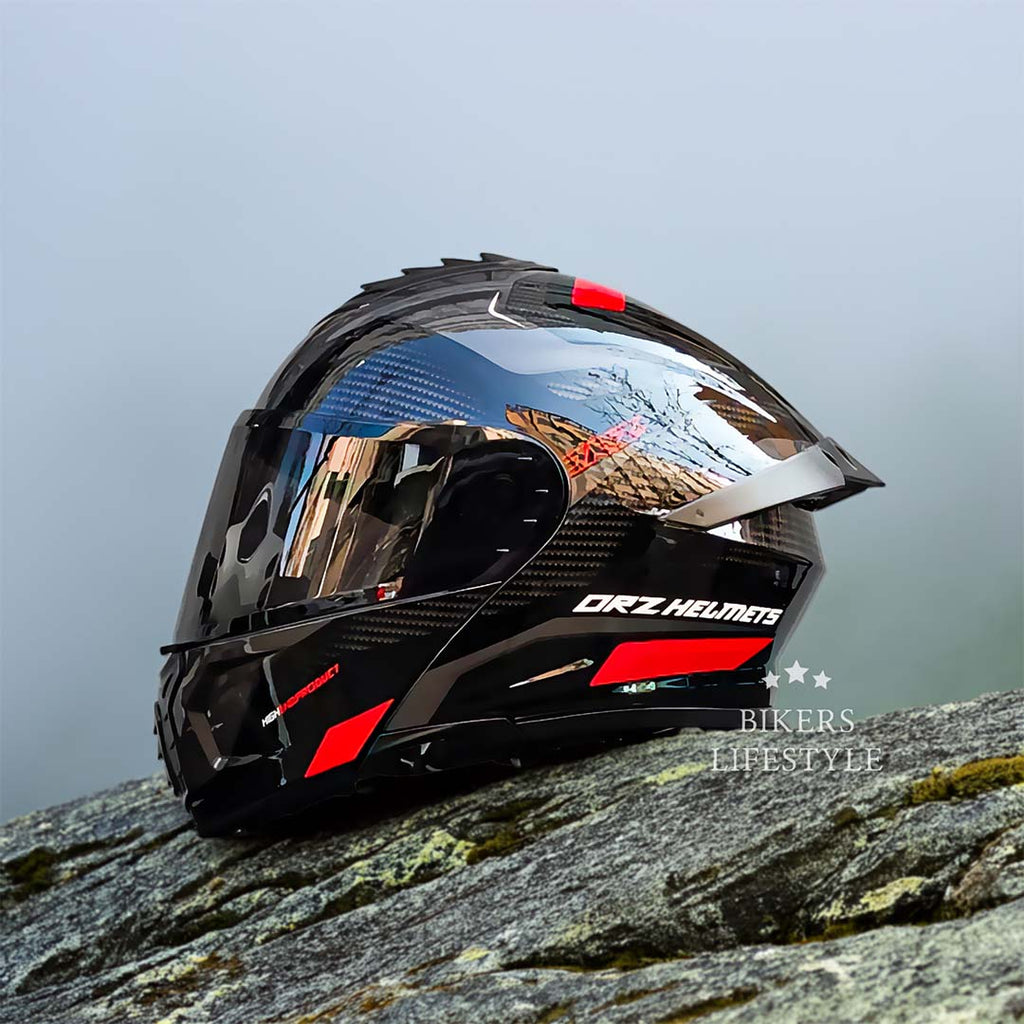 Casco modulare Orz a doppia lente certificato DOT ed ECE