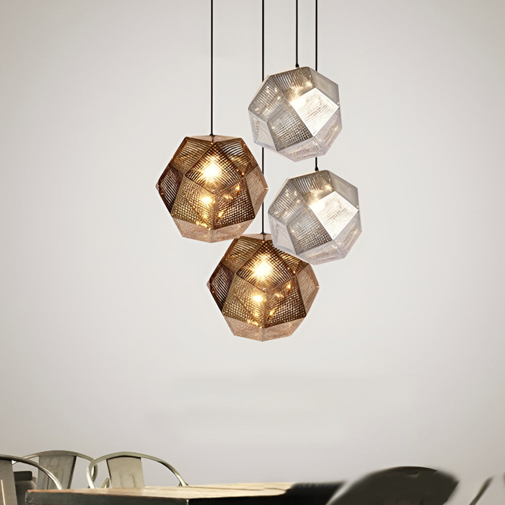 Στρογγυλό γεωμετρικό κρεμαστό φωτιστικό LichtDesign — Ηλεκτρολυτικά επεξεργασμένο μέταλλο