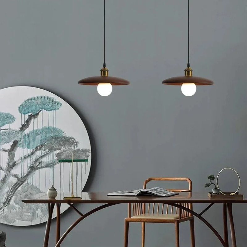 Mirell Wooden LED Hanging Light in Scandinavian Minimalist Style