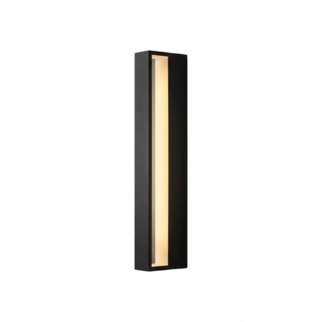Modern Rectangular Outdoor Wall Lamp – Metal Sensor Light Garden/Patio - Flindria