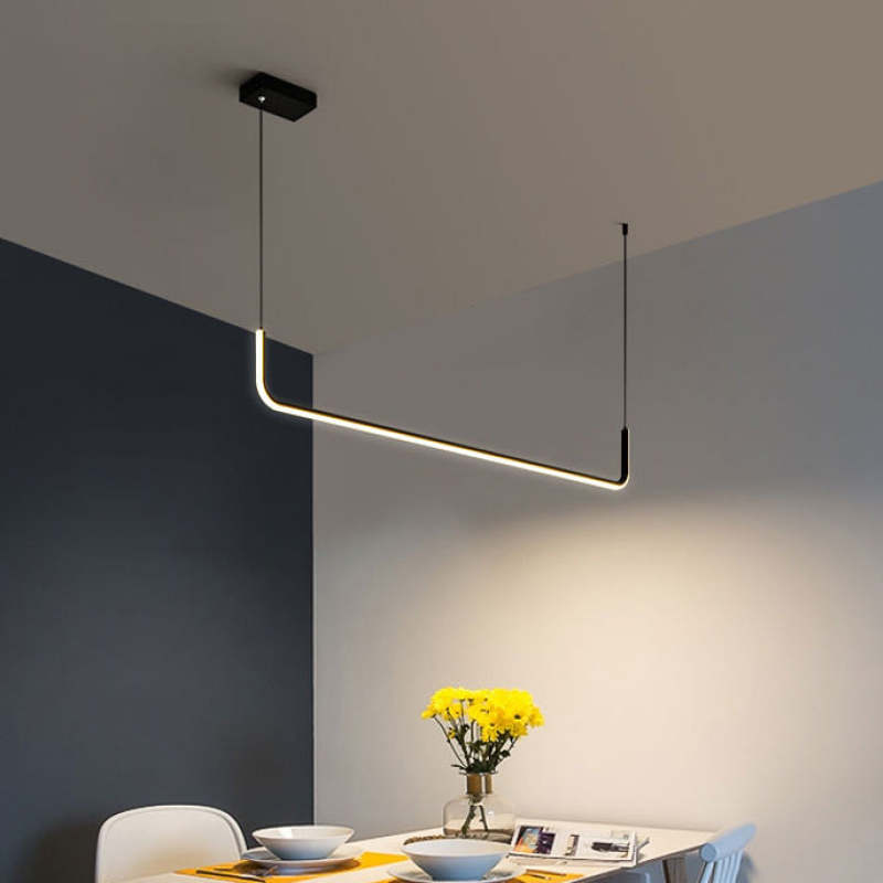EdgeGlow LED-pendellampa — metallram, silikonbelagd yta