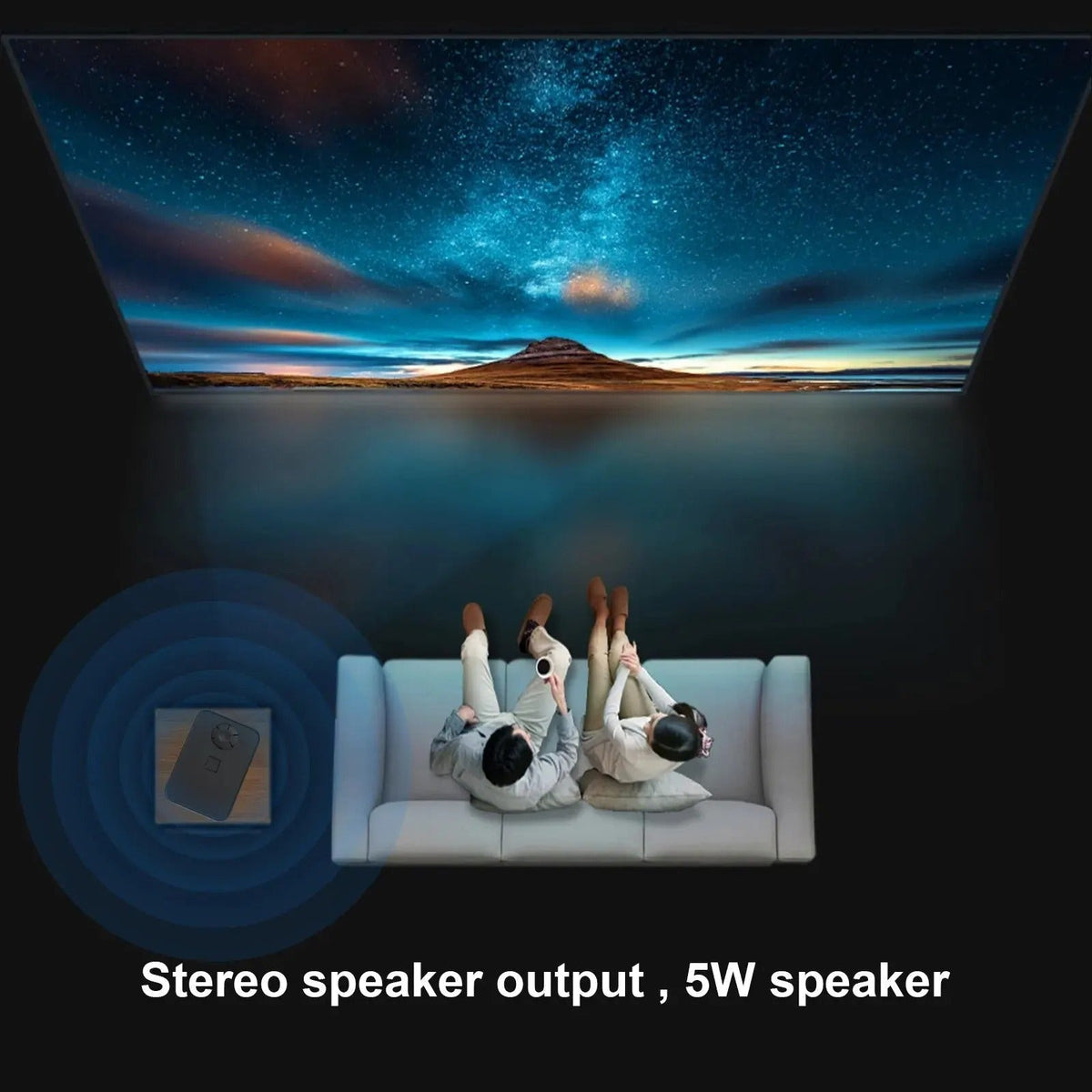Bærbar Android WiFi 4K-smartprojektor — Trådløs streaming