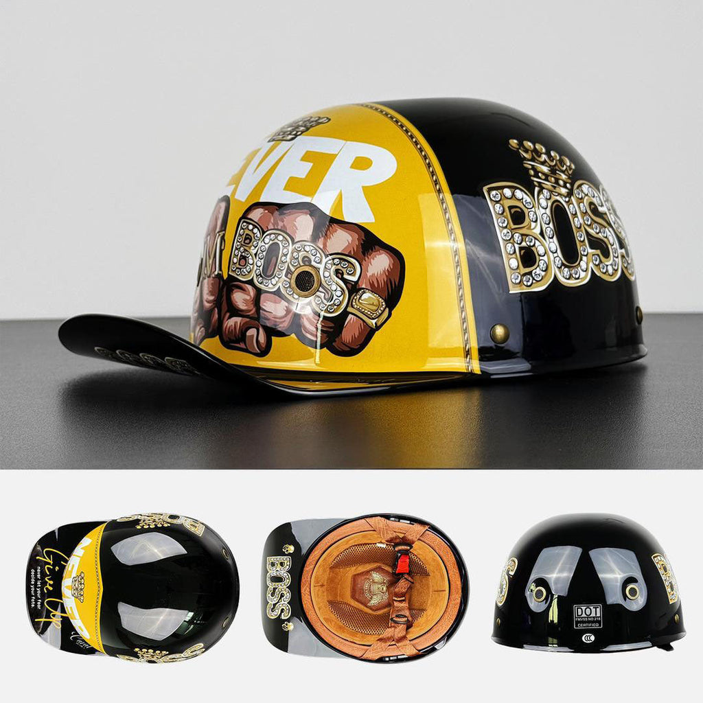 DOT & ECE Certified Moto Baseball Cap Style Helmet